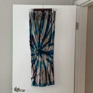 Free People velvet tye dye skirt